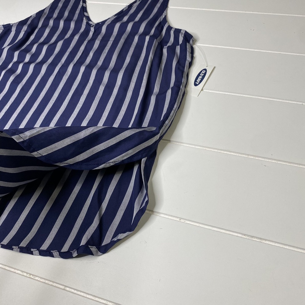 Old Navy Women's‎ Top Blue Striped V Neck Sleeveless Tank Size XS - Picture 8 of 13